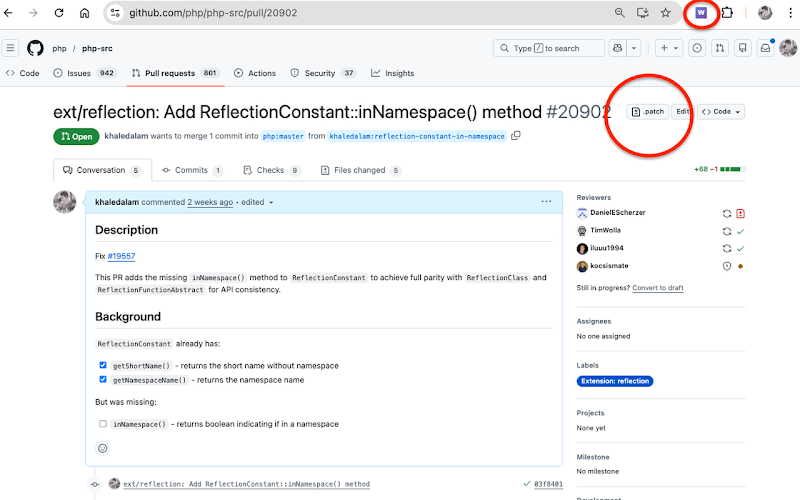 GitHub PR Patch